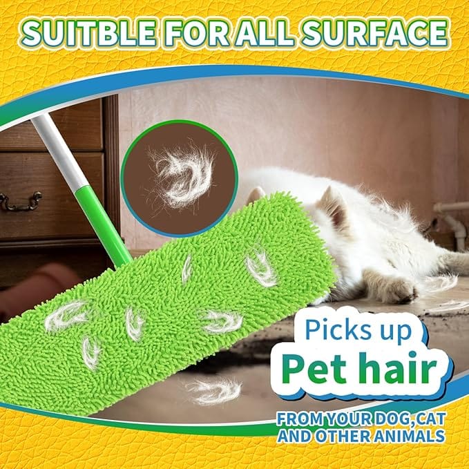 3 Pack Green Coral Fleece Mop Pads for Sweeper