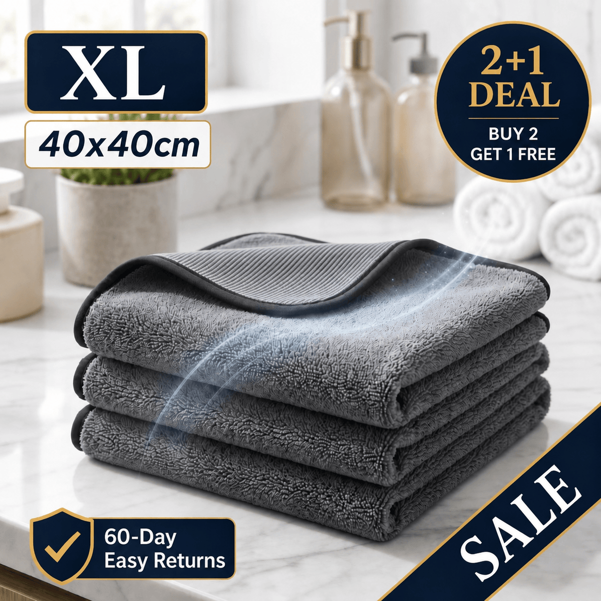 MiracleCloth XL (40x40) – Streak-Free Cleaning