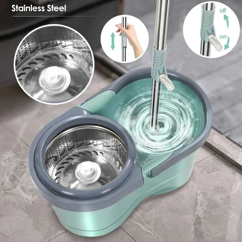 Effortless Magic Spin Mop with 360° Swivel – All Floor Types