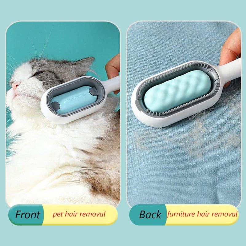 MagicPaws Pet Grooming Brush | Mess-Free Fur Control & Soothing Massage (1+1 Free)