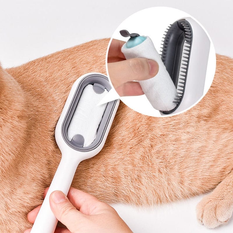 MagicPaws Pet Grooming Brush | Mess-Free Fur Control & Soothing Massage (1+1 Free)
