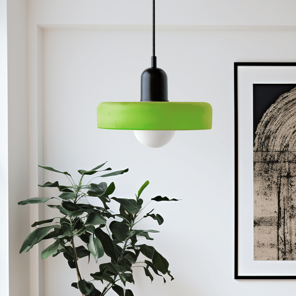 Stained Glass Pendant Light – Modern Bauhaus Design