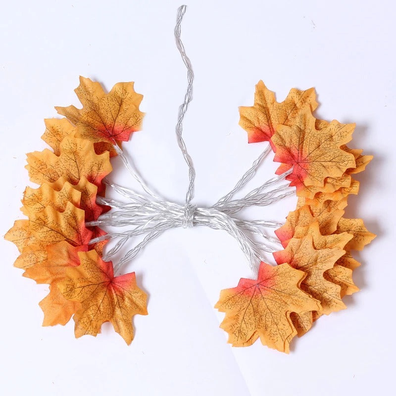 LED Maple Leaf Light Garland – Battery/USB Powered