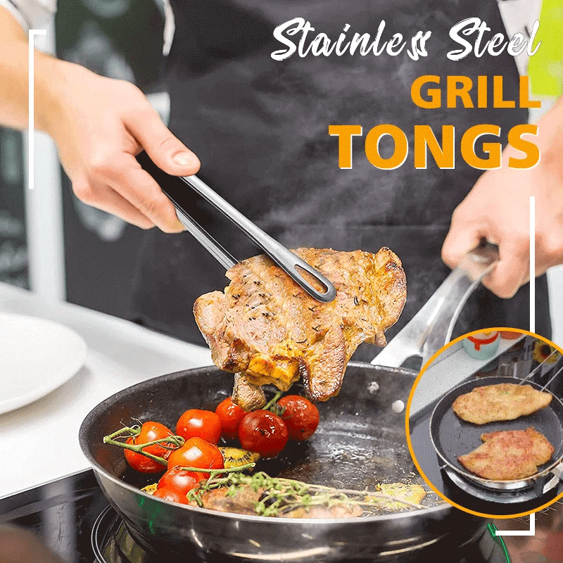 Multi-function Stainless Steel Grill Tongs