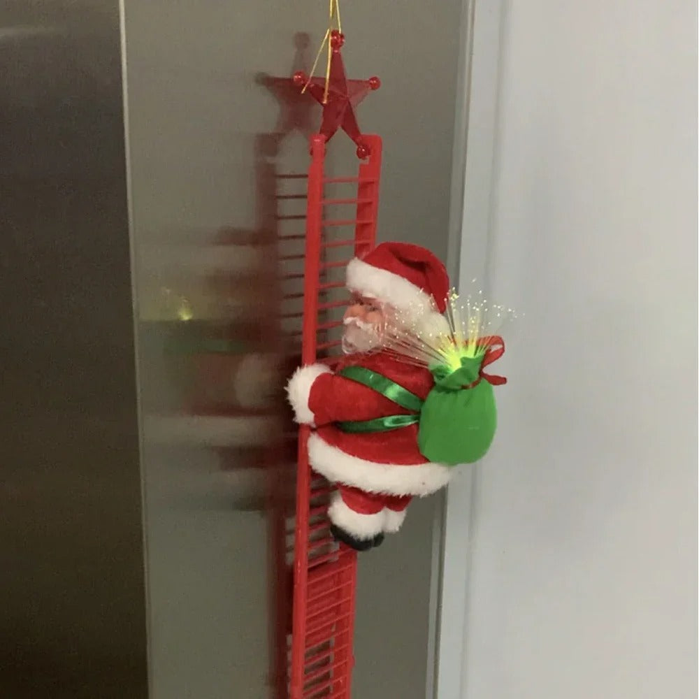 Electric Climbing Santa Claus with Ladder