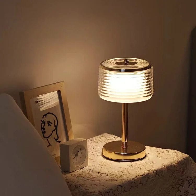 Multi-Layer Ring Table Lamp – Elegant Design with Crystal-Clear Lampshade