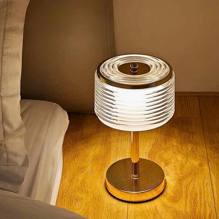 Multi-Layer Ring Table Lamp – Elegant Design with Crystal-Clear Lampshade