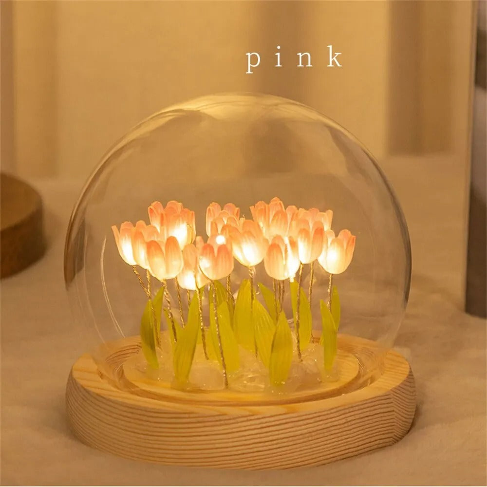 DIY Tulip Night Light – Handmade LED Flower Lamp for Bedroom Decor