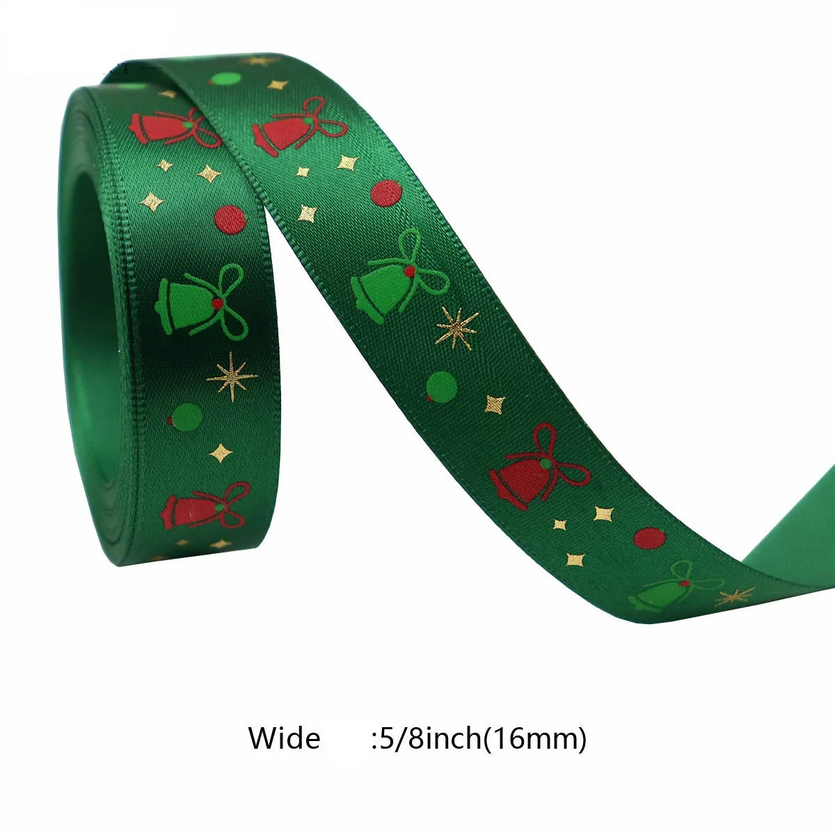 5 Yards 16mm Printed Christmas Grosgrain Ribbon