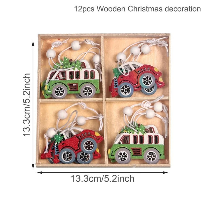 Christmas Gnomes Wooden Pendants – Festive Tree Decorations & Holiday Gifts