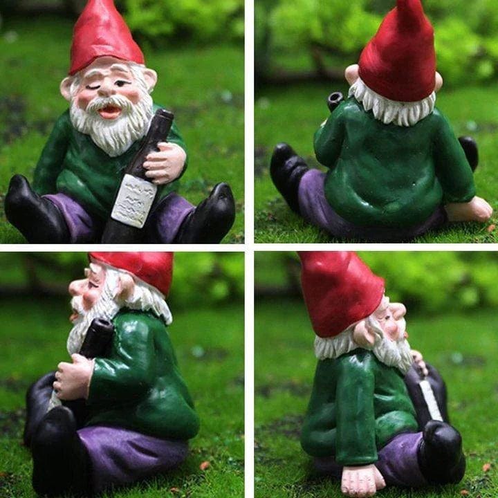 Handcrafted Drunken Garden Gnomes – 7 cm Unique Decor