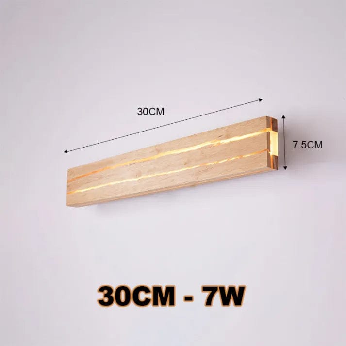 Modern Wood Crack Wall Sconce – Natural LED Home Decor Light