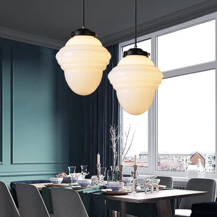 Vintage Milk Glass Pendant Light – Timeless Elegance