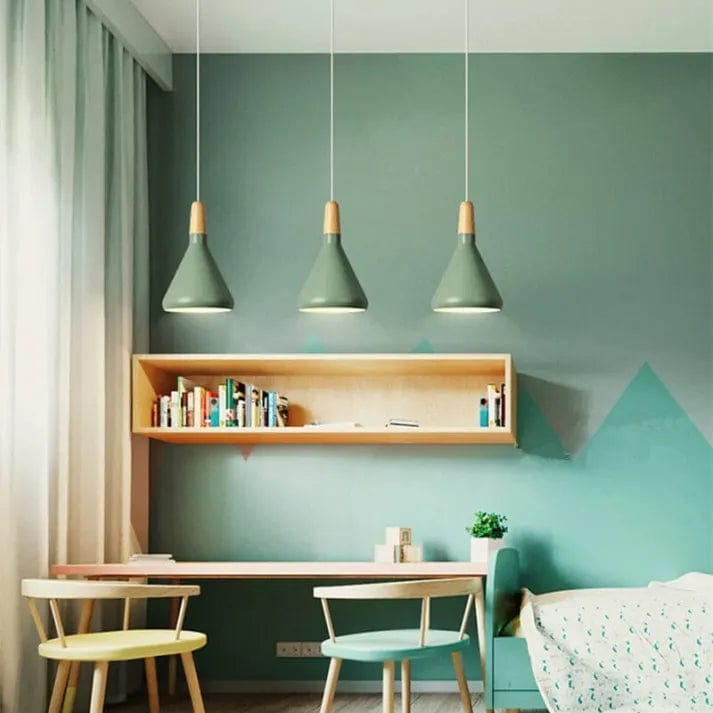 French Macaron Conical Metal Pendant Lamp - Playful & Elegant Lighting for Modern Spaces