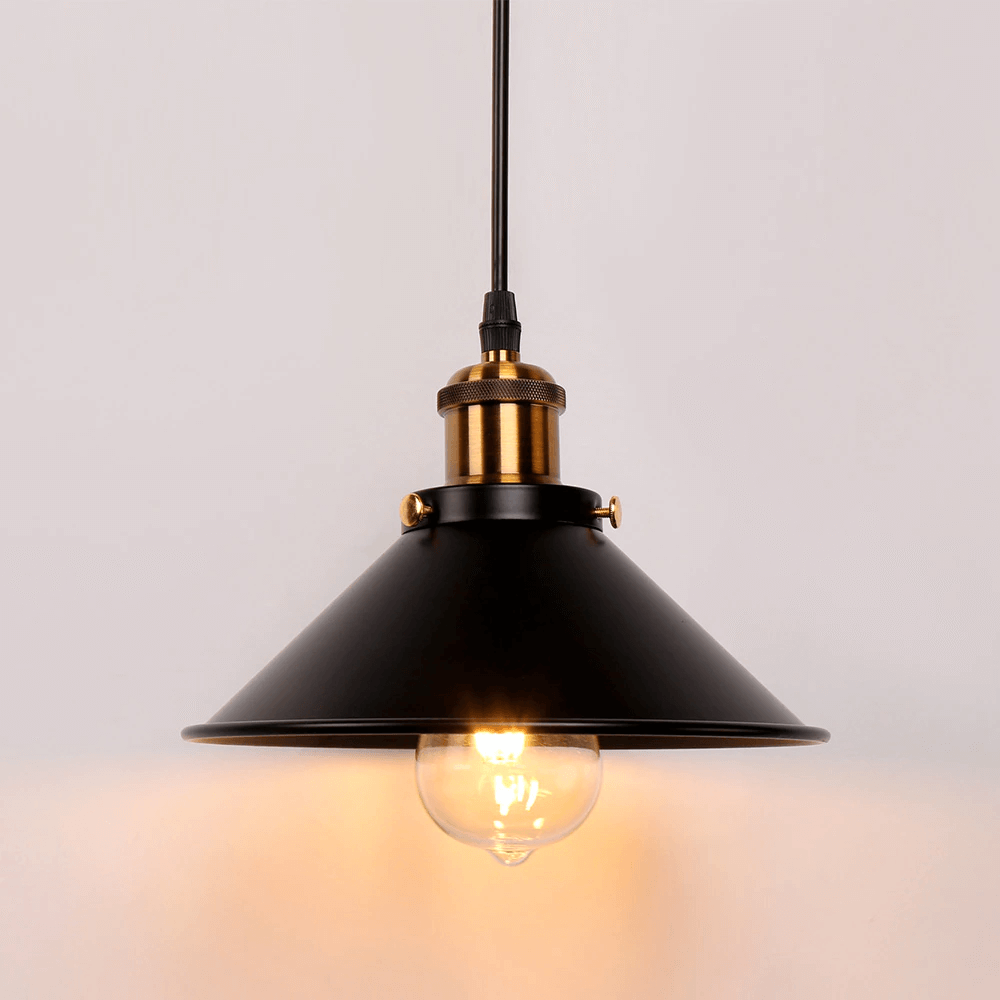 Brass Cone Pendant Light – Vintage Charm with Modern Elegance