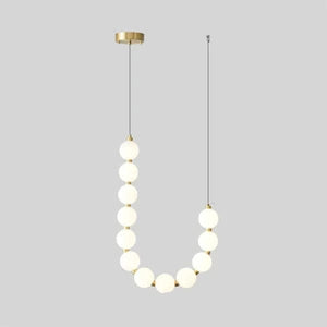 Luxury White Necklace Chandelier - Elegant Jewelry-Inspired Design