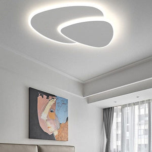 Quinn Modern LED Ceiling Light with Elliptical White Leaf Design