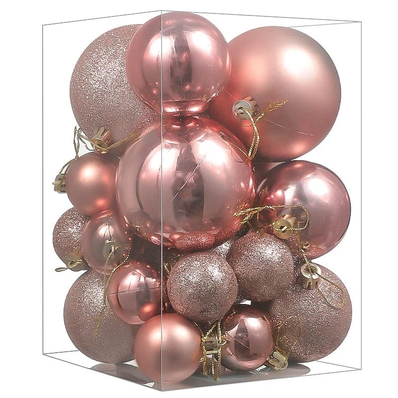 24pcs Christmas Tree Ornaments – 4-8cm Shatterproof Balls