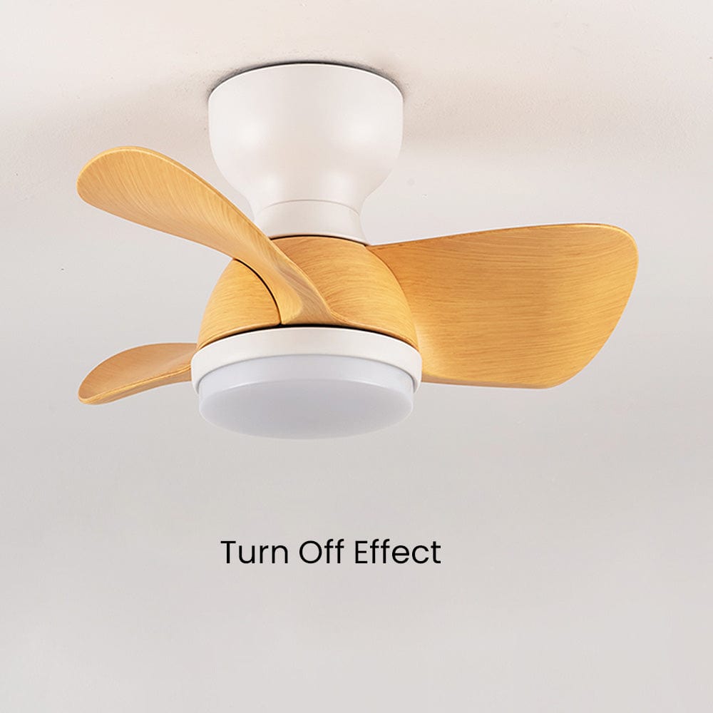 Wood Simple Stylish Ceiling Fan with LED Light and Remote Control