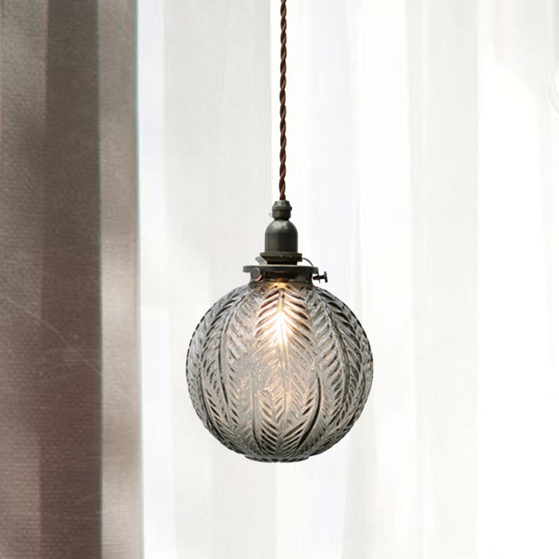 Colonial Global Pendant Light - Vintage Spherical Glass Design