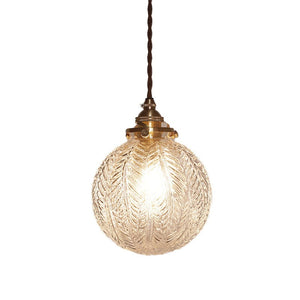 Colonial Global Pendant Light - Vintage Spherical Glass Design