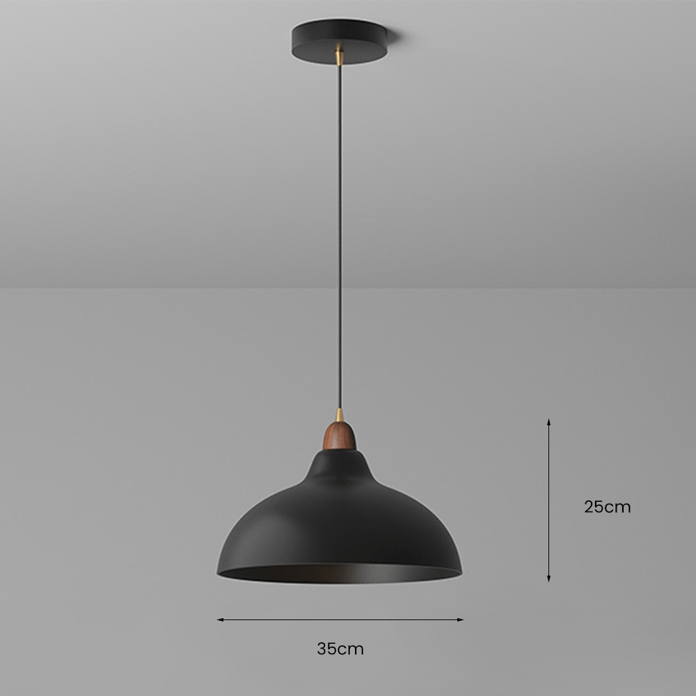 Scandinavian Fusion Pendant Light – Sleek Wood & Metal Design