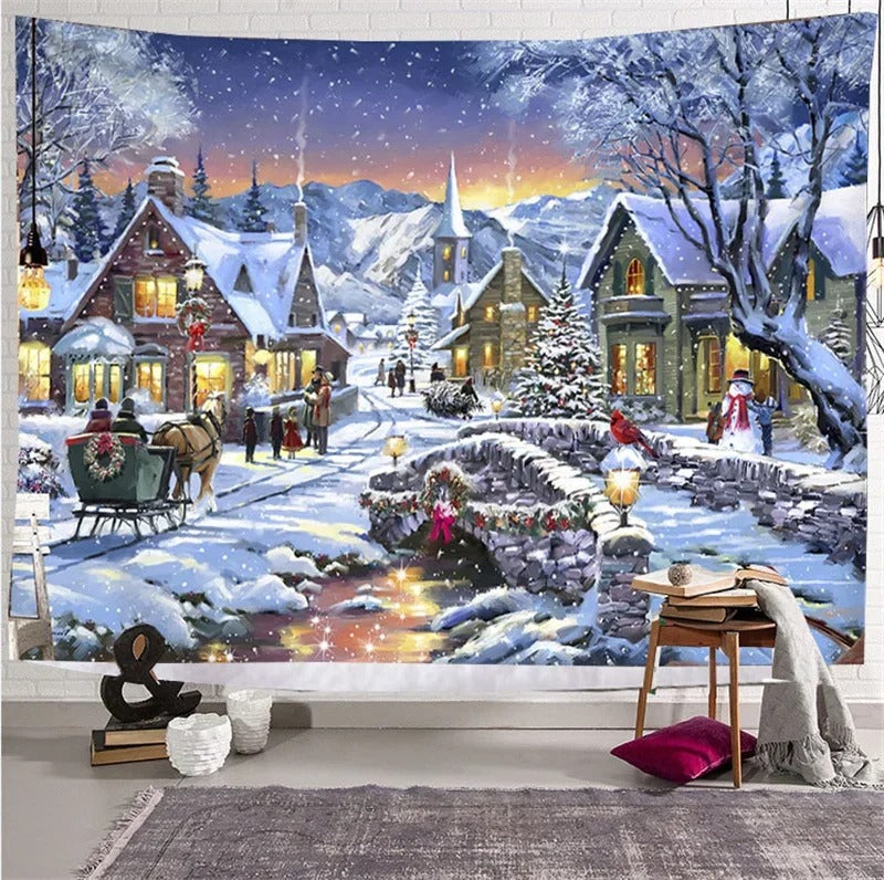 Christmas Snowman Tapestry