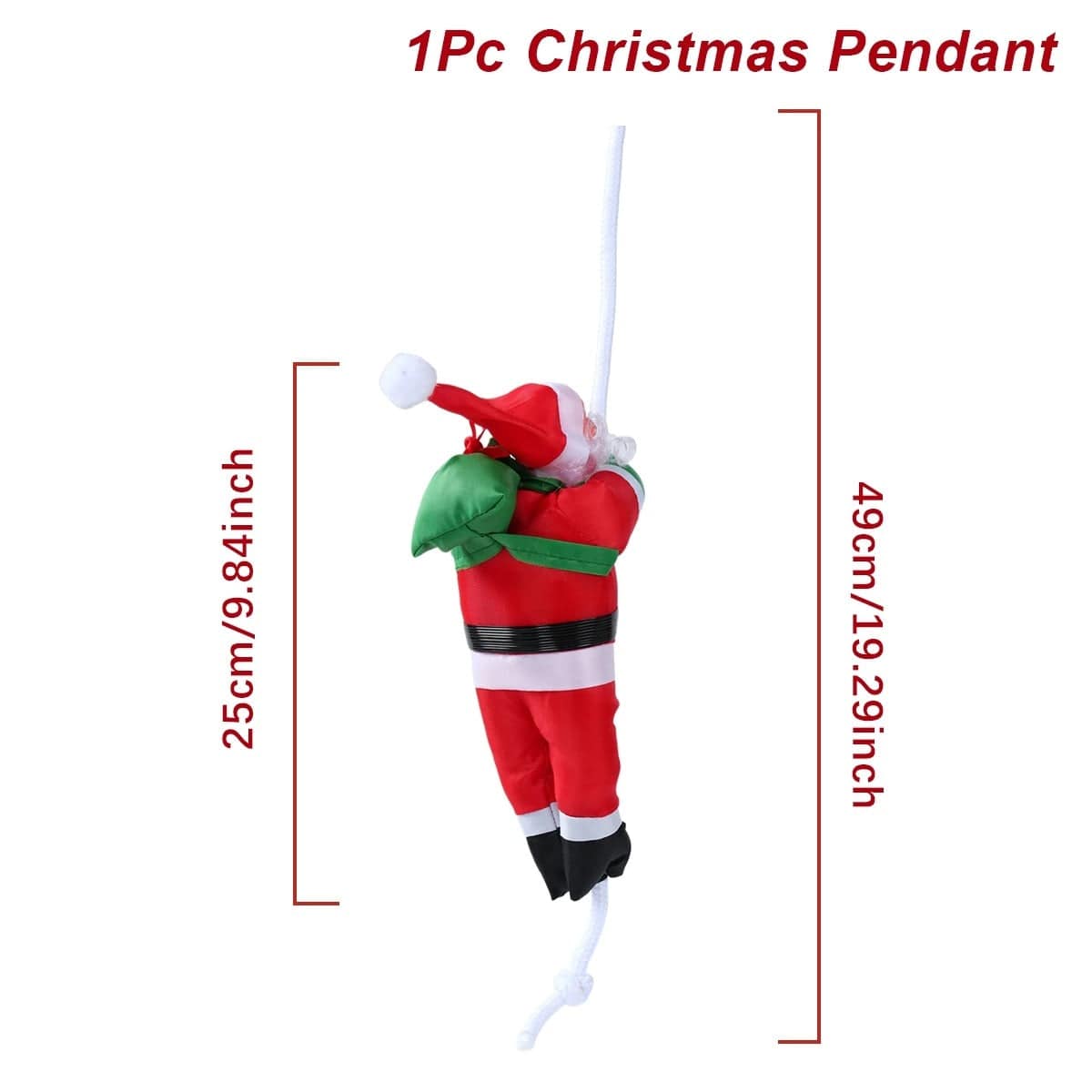 Santa Claus Climbing Ladder Pendant - Christmas Tree Decoration