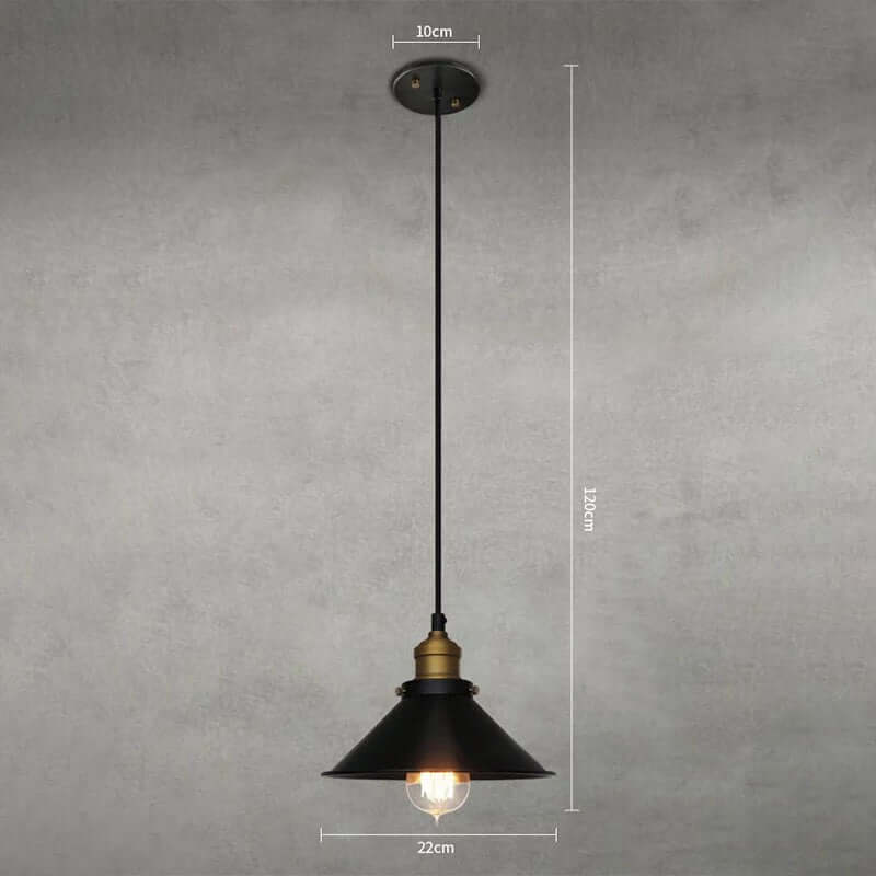 Brass Cone Pendant Light – Vintage Charm with Modern Elegance