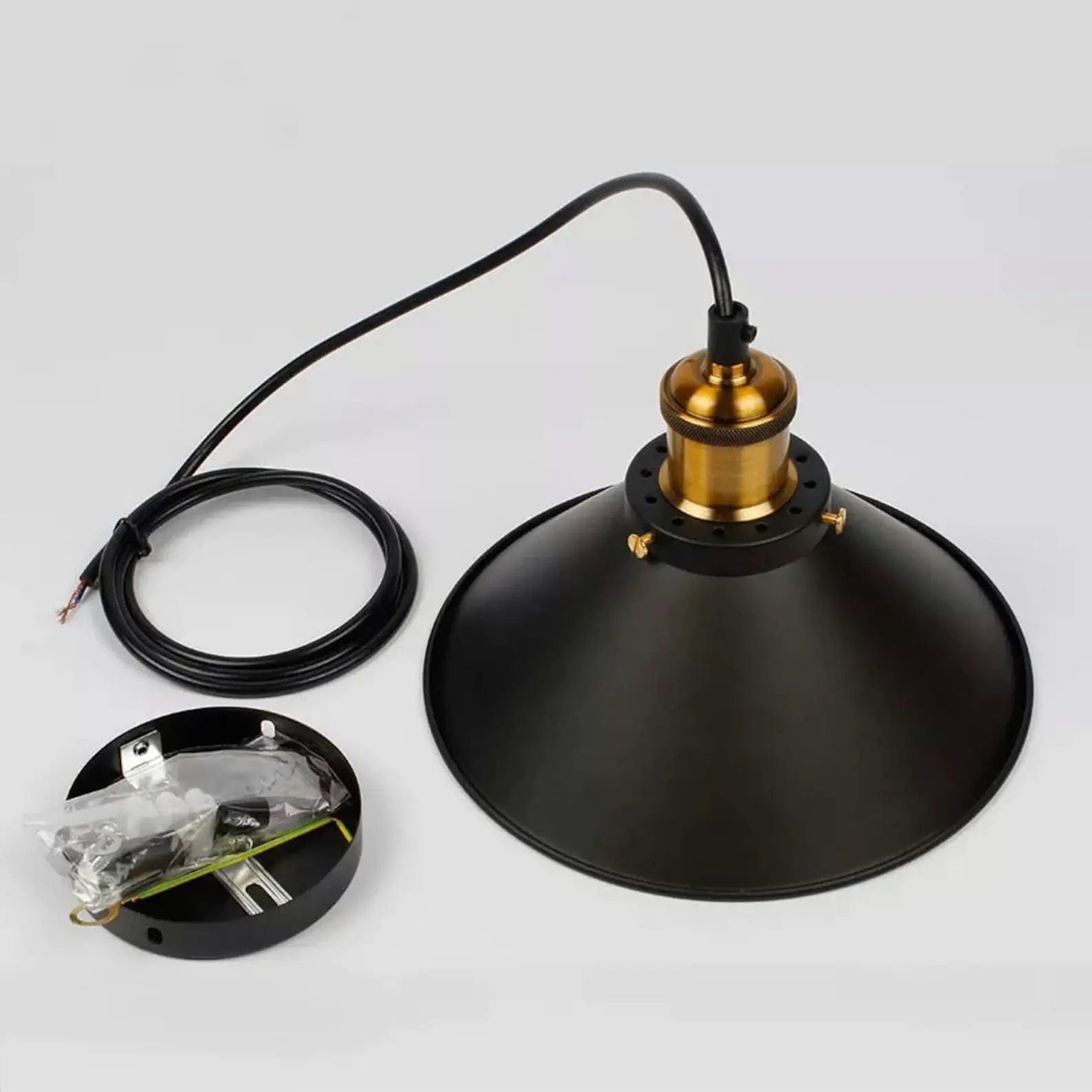 Brass Cone Pendant Light – Vintage Charm with Modern Elegance