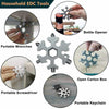 18-in-1 Snowflake Tool – Portable Stainless Steel Keychain