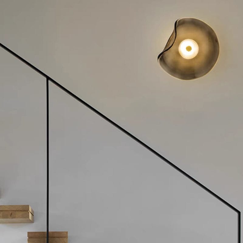 Modern Decorative Wall Light – Amber Smoked Glass & LED Design