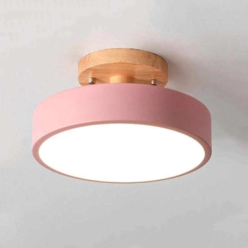 Modern Wooden LED Ceiling Light – Minimalist Design with Natural Elegance