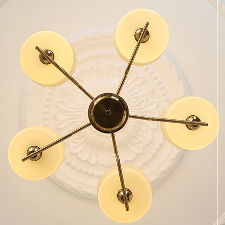 Vintage Gold Chandelier - Nostalgic Warmth for Living, Dining, or Bedroom