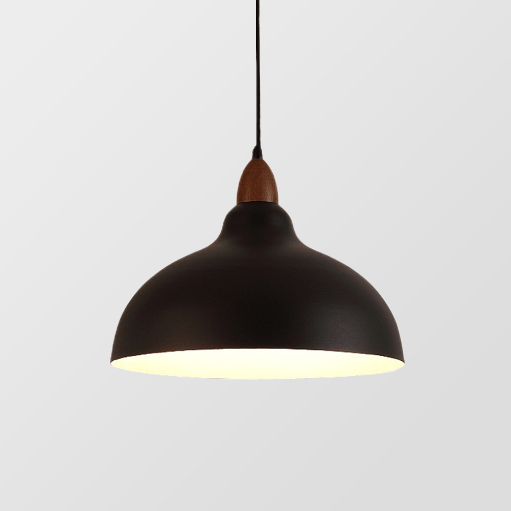 Scandinavian Fusion Pendant Light – Sleek Wood & Metal Design