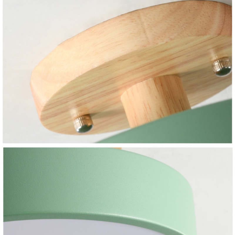 Modern Wooden LED Ceiling Light – Minimalist Design with Natural Elegance