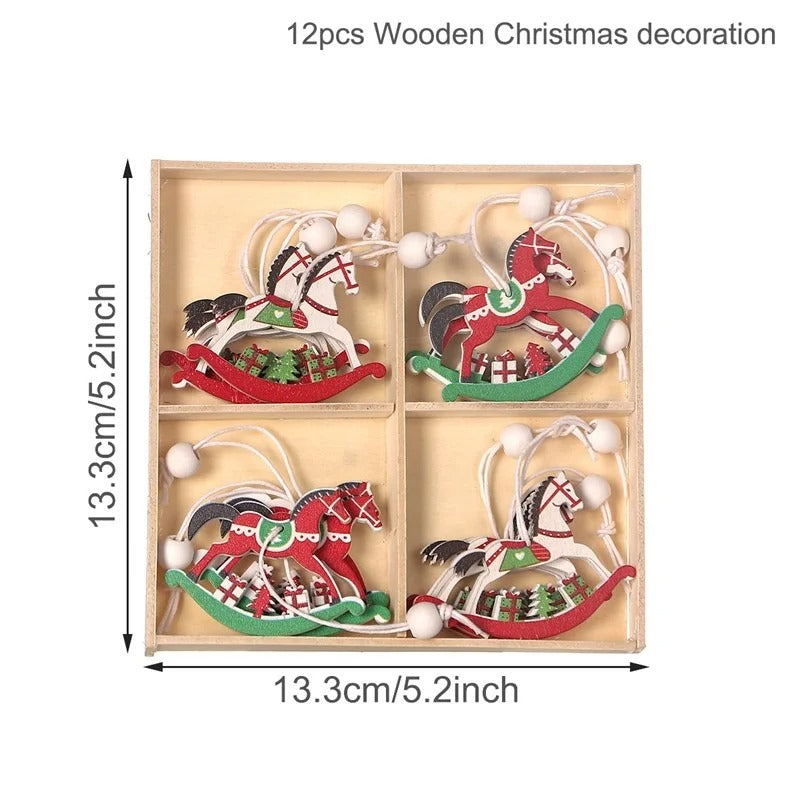 Christmas Gnomes Wooden Pendants – Festive Tree Decorations & Holiday Gifts