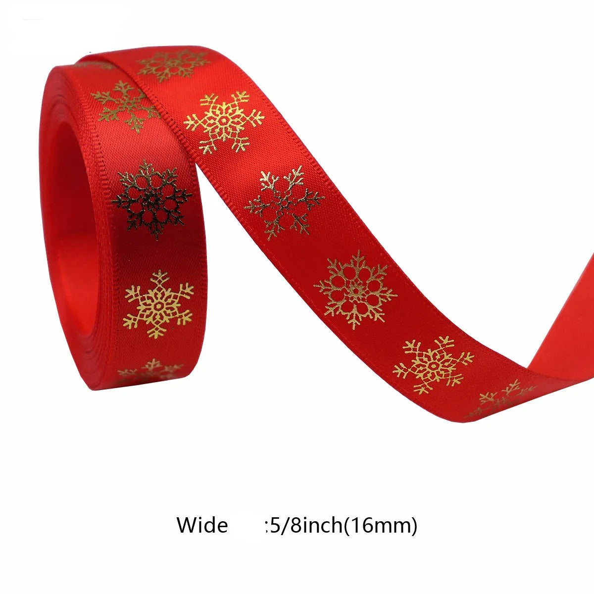 5 Yards 16mm Printed Christmas Grosgrain Ribbon