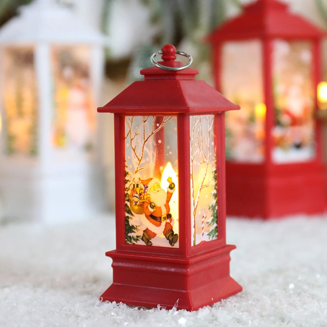 Christmas Lantern with Warm Lights – Perfect for Home & Outdoor Decoration