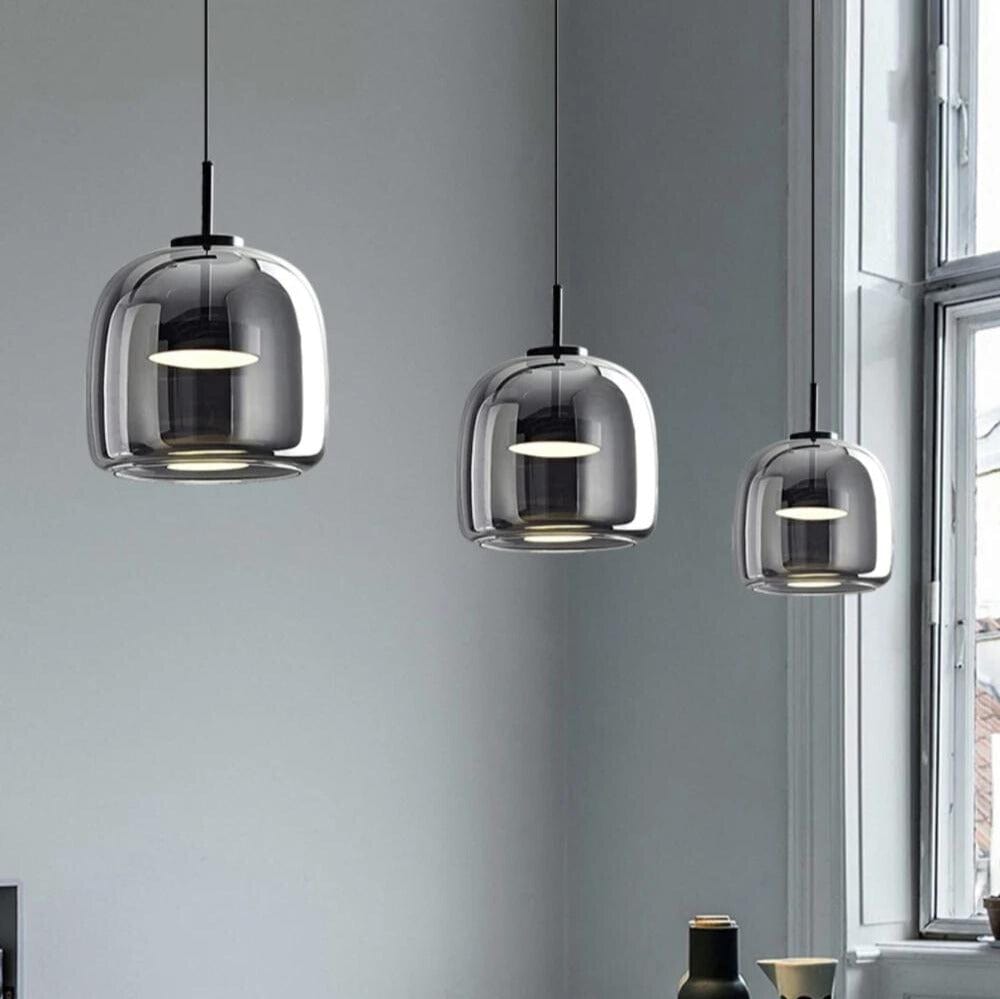 Nordic Black Glass Pendant Light – Modern Elegance for Sophisticated Interiors