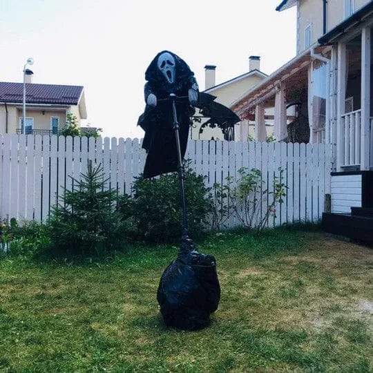 Ghostly Halloween Scarecrow – Outdoor Scream Décor with Durable Fabric