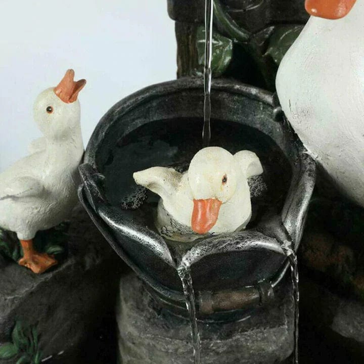 Charming Duck Fountain – Water Feature for Garden & Patio