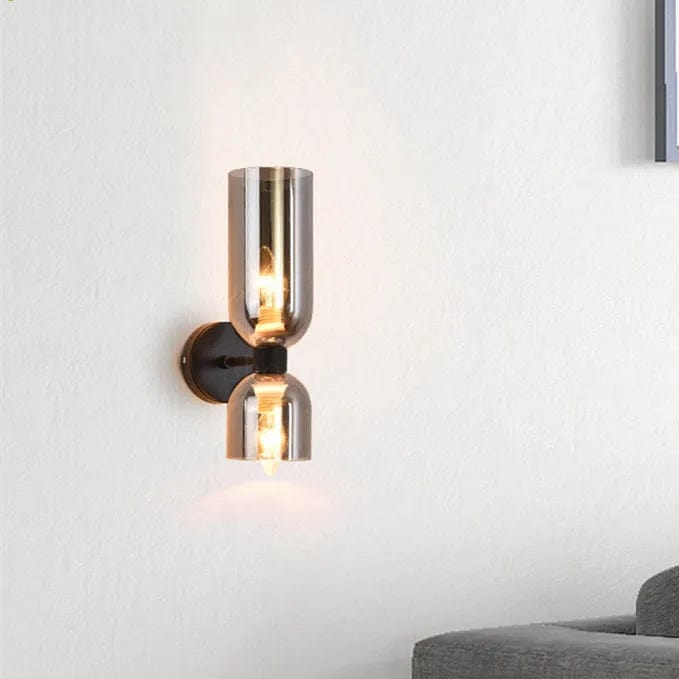 Double Head Glass Wall Lamp – Contemporary LED Sconce for Modern Spaces