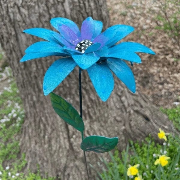 Colorful Metal Flower Decoration – 10 cm Wide, 35 cm Tall