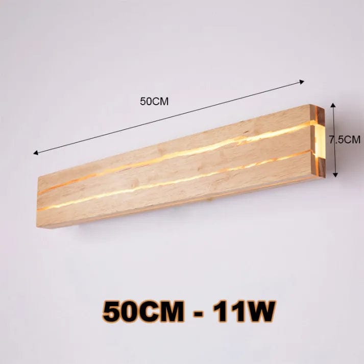 Modern Wood Crack Wall Sconce – Natural LED Home Decor Light