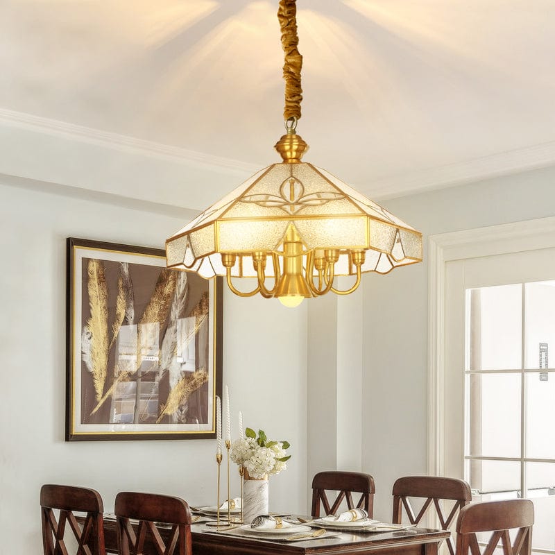 Nickel Geometric Shaped Chandelier - Contemporary Metal Design with Bold Elegance