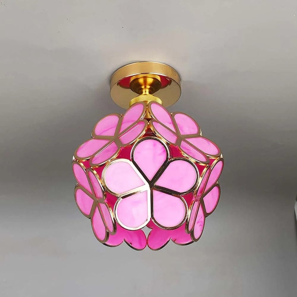 Flowers Style Glass Ceiling Light – Whimsical Elegance for Your Hallway