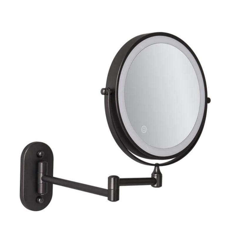 Black Rechargeable LED Magnifying Mirror – Perfect for Makeup and Bathroom Use