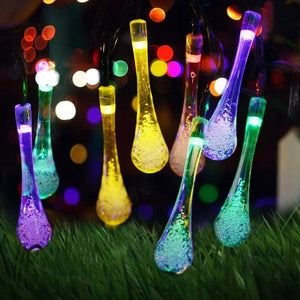 Enchanting Water Droplet Solar Lights - 8 Modes, Weatherproof