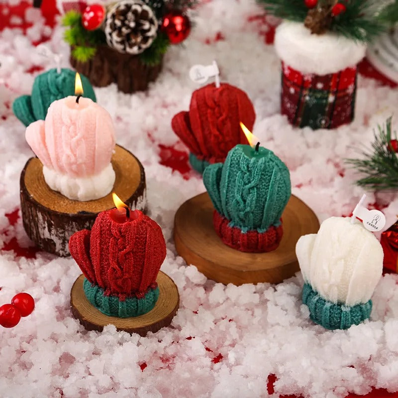 3-Piece Christmas Glove Candles